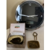 Chrome Wall Clock Quartz 12T w/ Resin Turtle Belt Buckle & more