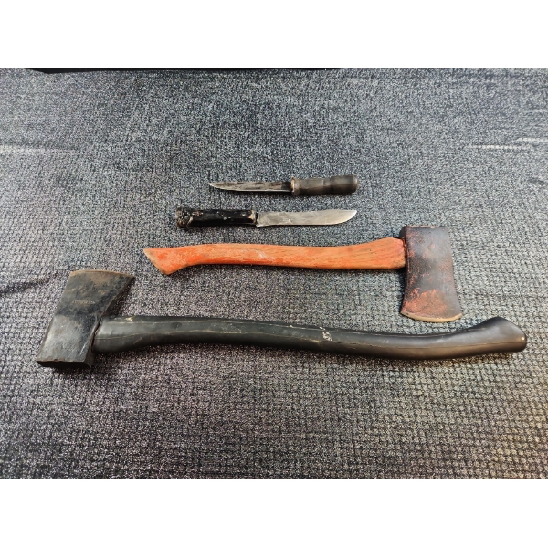 Collection of Axes and Knives
