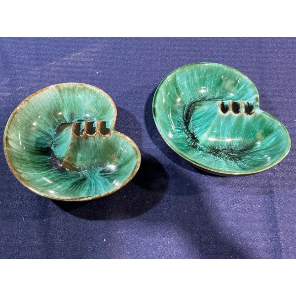 Blue Mountain Pottery Lily Pad Ashtrays - Turquoise