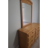 Image 2 : Dresser w/ 8 Drawers 51 W, 17 D, 34 T and Attached Mirror 42 T From Dresser Top