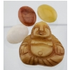 Image 1 : Jade (58 ct, Assorted mm Oval Cabochon/Budha Carving)