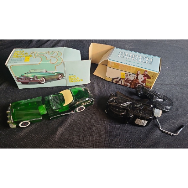 Avon Collectibles: 1953 Buick Skylark and Super Cycle, w/ Original Boxes for Both