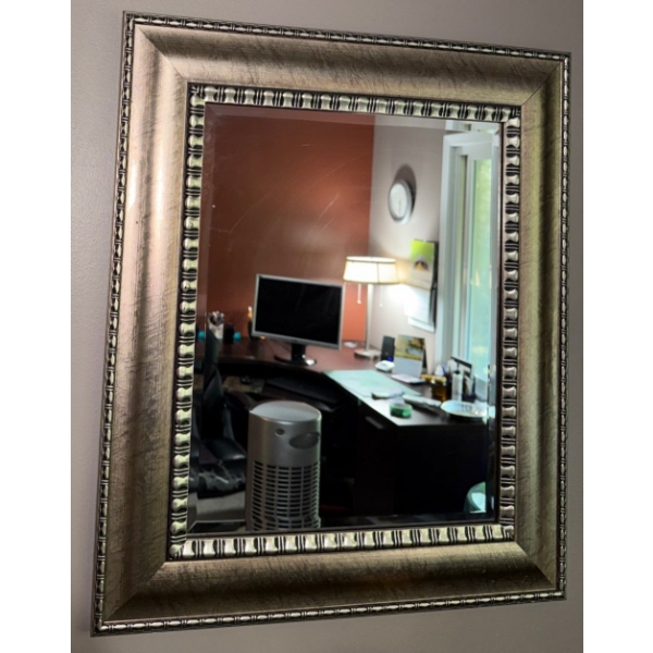 Rectangular Wall Mirror - Metallic Look 22x26