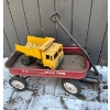 Image 1 : Radio Flyer Model 9A Wagon with Vintage Yellow Toy Dump Truck