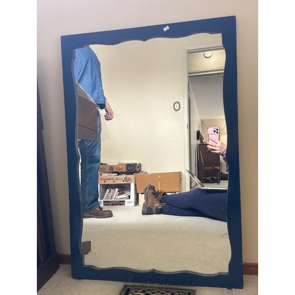 Blue Trimmed Mirror  26X39 