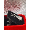 Image 2 : 3ct Round Moissanite with 24 Round Cubic Zirconia in Tear Drop Halo in 925 Silver Pendant