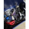 Image 4 : Blue Toy Box/ Storage Chest Full Of A Variety of Headphones