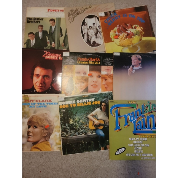 Vinyl Records Collection - Bobbie Century Pet Clark Chuck Berry & More