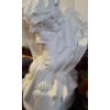 Image 2 : Plaster Angel Statue 12 T, 7 Diameter Base also Includes Globes 14 T and Other Christmas Decor
