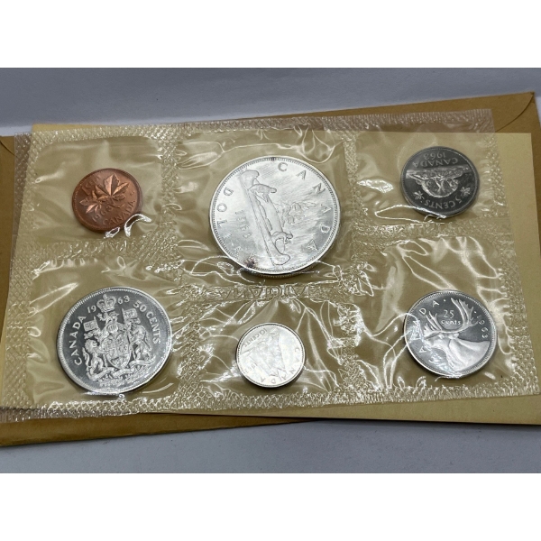 1963 Canadian Uncirculated Coin Set 43g 80% Silver