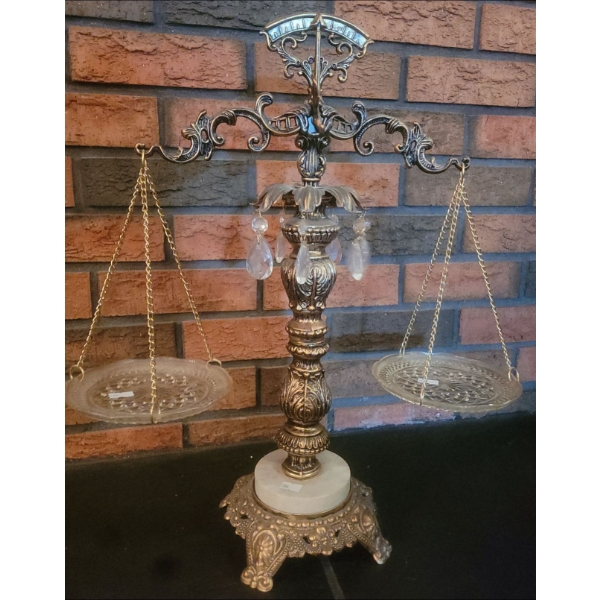 Brass, Marble, Crystal Decorative Weighing Scale - 20T 