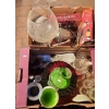 Image 1 : - Assorted Kitchenware, Barware- Brandy Glass: 6" Diameter Top, 12 T, Red Bowl 10" Diameter