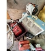 Image 3 : STIHL FS 55 R Petrol Brushcutter (needs new fuel tank) fan gas can plus box filled with various tool
