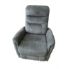 Image 4 : Grey Upholstered Swivel Recliner Chair