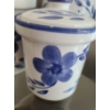Image 3 : Set of 4 Blue & White Canisters, Largest 6" Diameter, 9 T