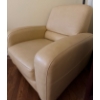 Image 2 : Italsofa Gorgeous Cream Singler Seater Leather Chair - 36W, 34D, 36T 