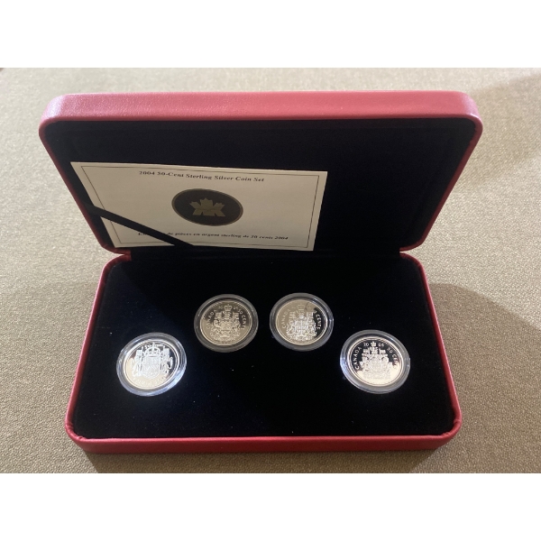 2004 Canadian 50-Cent Sterling Silver Coin Set in Display Box