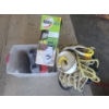 Image 1 : Garage Bin w/ Dremel Tool Model 800, Round Up Sprayer, Rope and More!