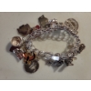 Image 2 : Stamped Sterling Ladies Charm Bracelet w/ Assorted Charms 