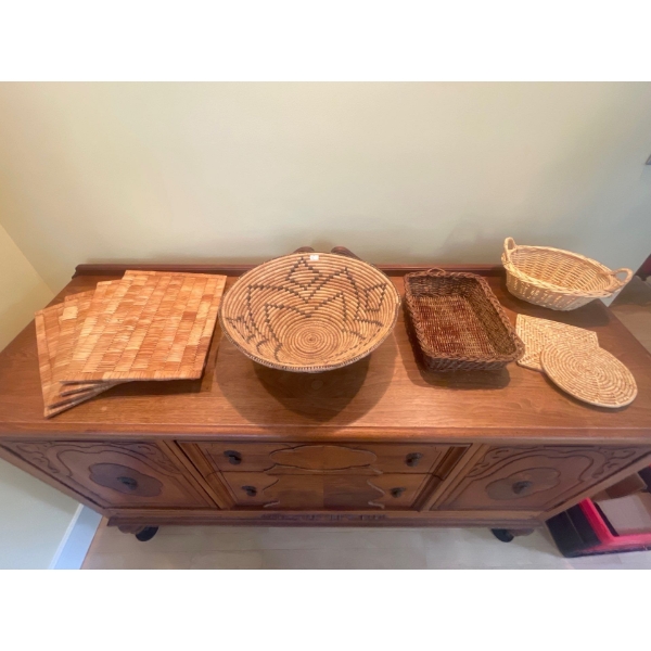 Collection of Handcrafted, woven baskets