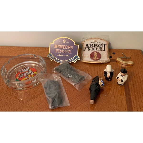 Goebel Figurines w/ Assorted Barware - Nun Cork Ashtray 