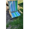 Image 6 : Two Folding Chairs 22 W, 23 D, 31 T, Folding Metal Table 19.5 W, 19.5 D, 25.5 T, Two Beach Chairs