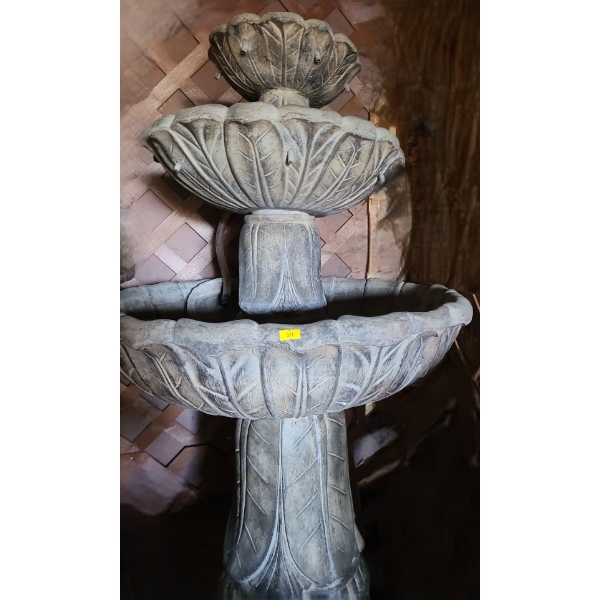 Concrete Outdoor Fountain 24 " Diameter Bottom Basin, 42 T