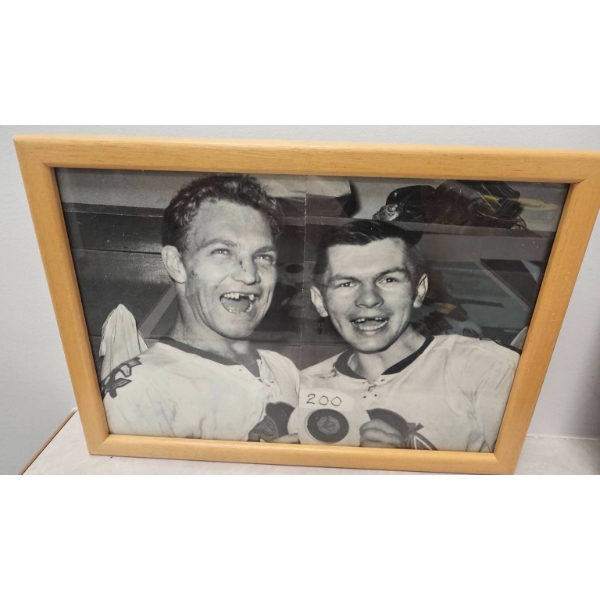 Chicago Blackhawks Hockey Photographs Including Framed Print