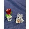 Image 2 : Swarovski Crystal  Bear and Tulip Set