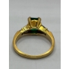 Image 6 : 18K Yellow Gold, 1.33ct Emerald and Diamond Ring 