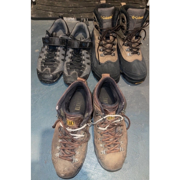 Trio Of Brand Name Men's Boots/Shoes  Columbia, Dakota, Specialized  Size 7-8