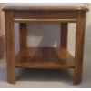 Image 1 : Wood, Glass & A Touch of Brass Side or End Table *** Watch for Matching Coffee Table*** 