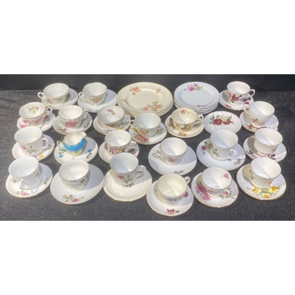 Large Collection of China Cups and Plates