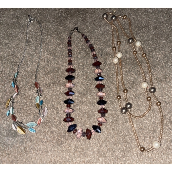 Three Vintage Lovely Necklaces 