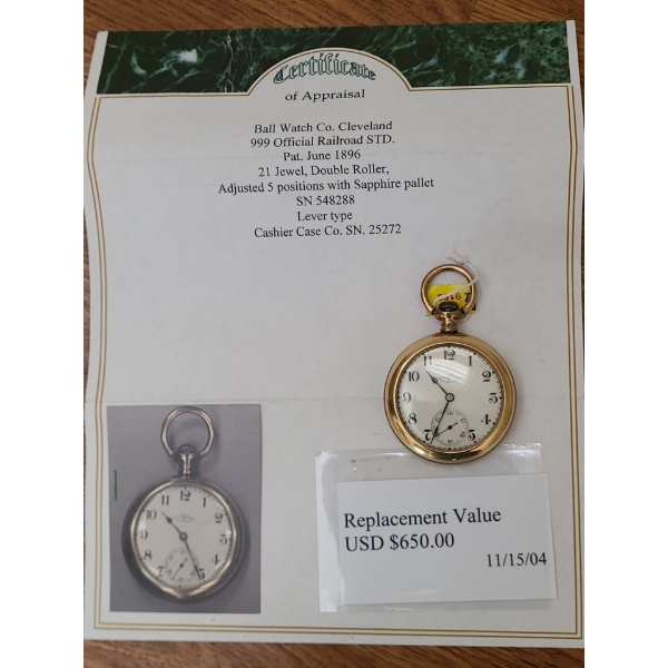 Ball Watch Co. Cleveland Pocketwatch