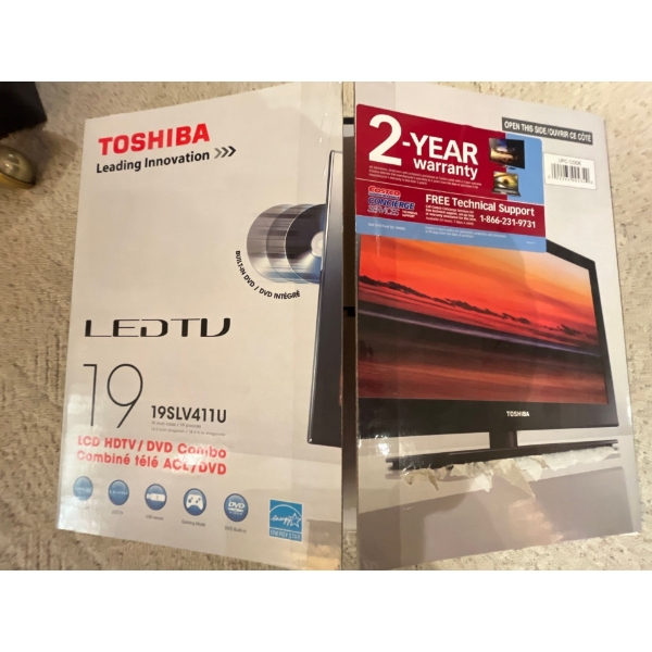  Toshiba, 19 inch Hd LED TV and DVD combo new inbox originally from Costco