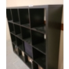Image 2 : Black MDF 16 Hole Bookcase 58 w, 15 d, 58 h