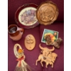 Cottage Keepsakes - Antique Floral Art Hand Carved Woodware Stoneware Mug & More