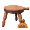 Image 4 : Brass Candlesticks, Wooden Stool, Wooden Bowl, Violin Decor, Decorated Flask