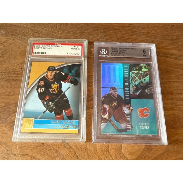 Graded Hockey Cards - Scott Nichol (Grade 9) w/ Levente Szuper (Grade 9) 