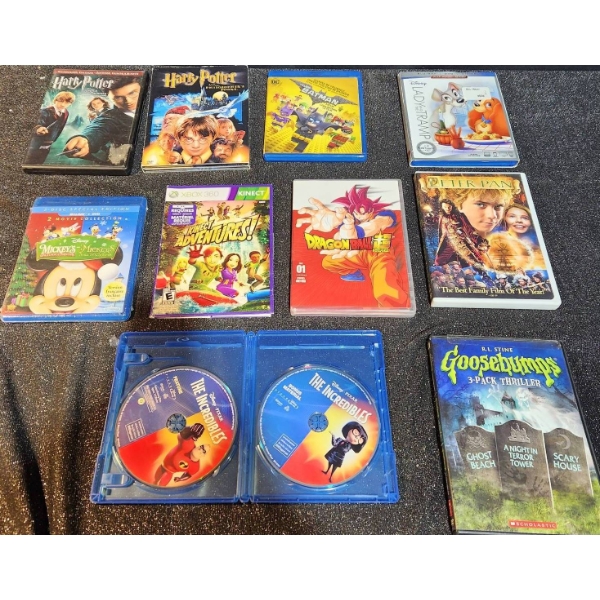Family Movies, Including Disney Blue-Ray Lady and the Tramp Unopened