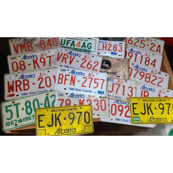 - Assorted Alberta License Plates
