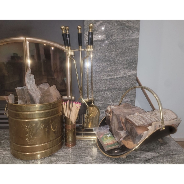 Brass Fireplace Accessories & Tools Stand  Cast Iron Fire Place Tools