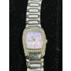 Image 2 : Citizen Eco-Drive Silvertone White Mother Pearl & Crystal Dress Watch (not working)