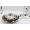 Image 3 : Vintage French Copper Pans Featuring Tin Lining And Brass Handles