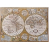 Image 1 : Gold Tone Framed World Map 16x13