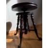 Image 2 : Gorgeous Mahogany Antique Swivel Stool - 19T