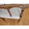 Image 2 : Upholstered Chair with Wood Frame and Carved Arm Details