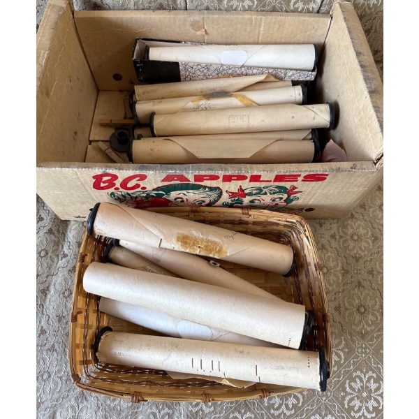 Player Piano Antique Rolls, Box Full 