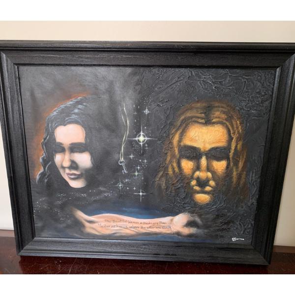 Amanda J Gothic Art 25x21 Oil on Board 